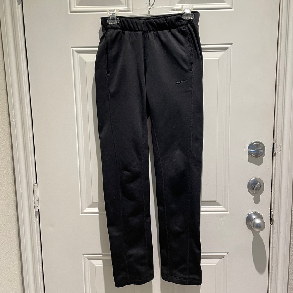 Nike Therma-Fit Cold Weather Black Straight Leg Fleece Sweatpants Size XS